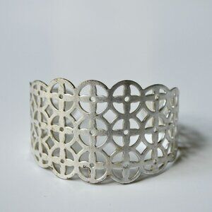 Lia Sophia Silver Cuff Bracelet Crochet
